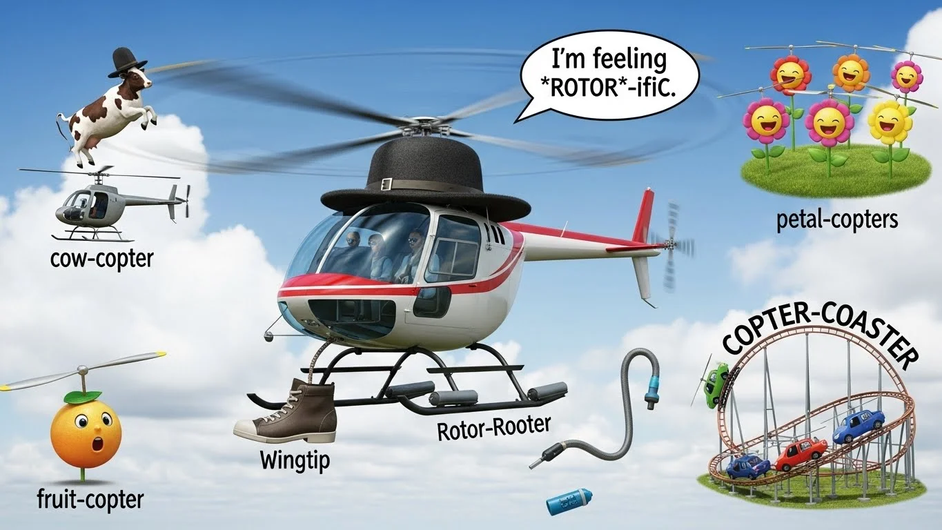 Rotor-Rolling Wordplay