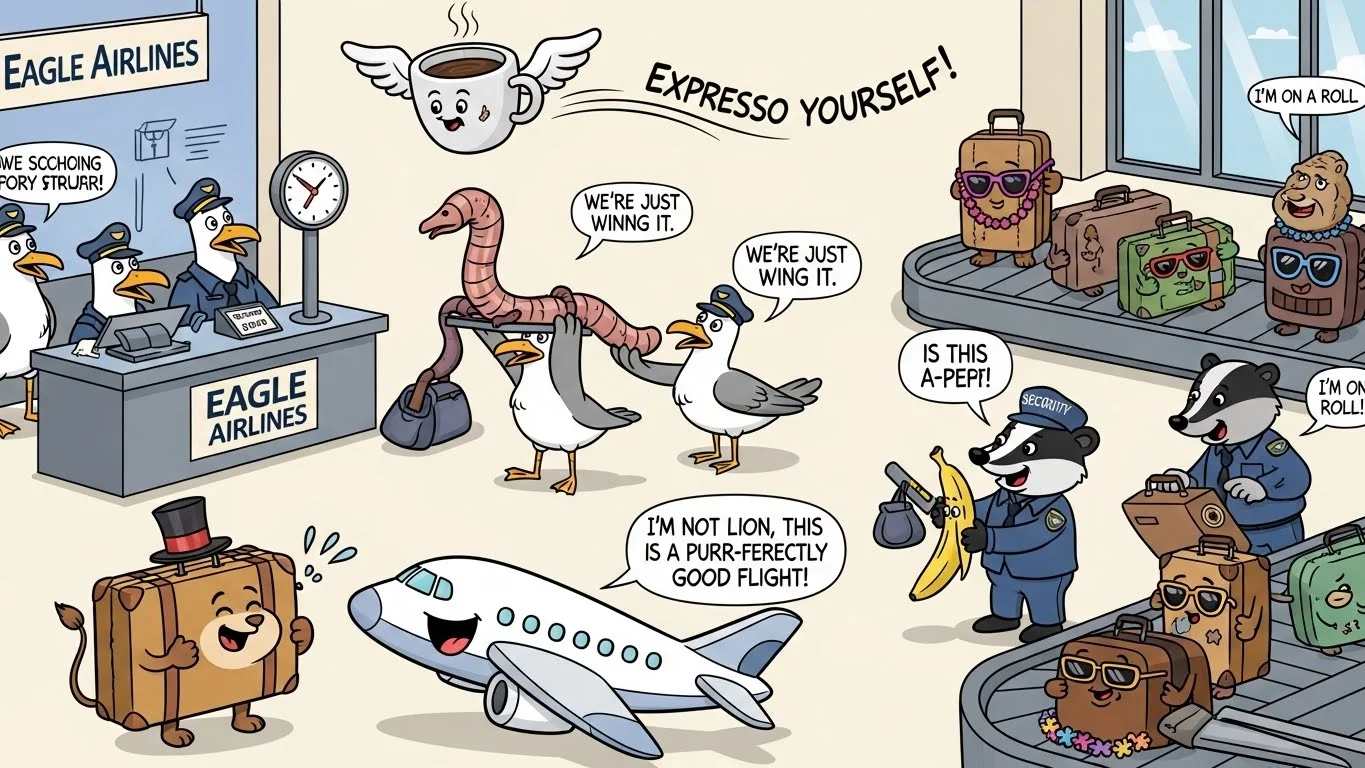 Airport Caption Puns for Social Media