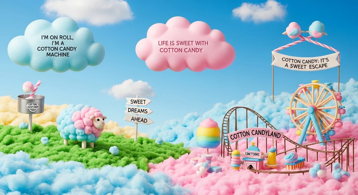 Cotton Candy Puns One Liners