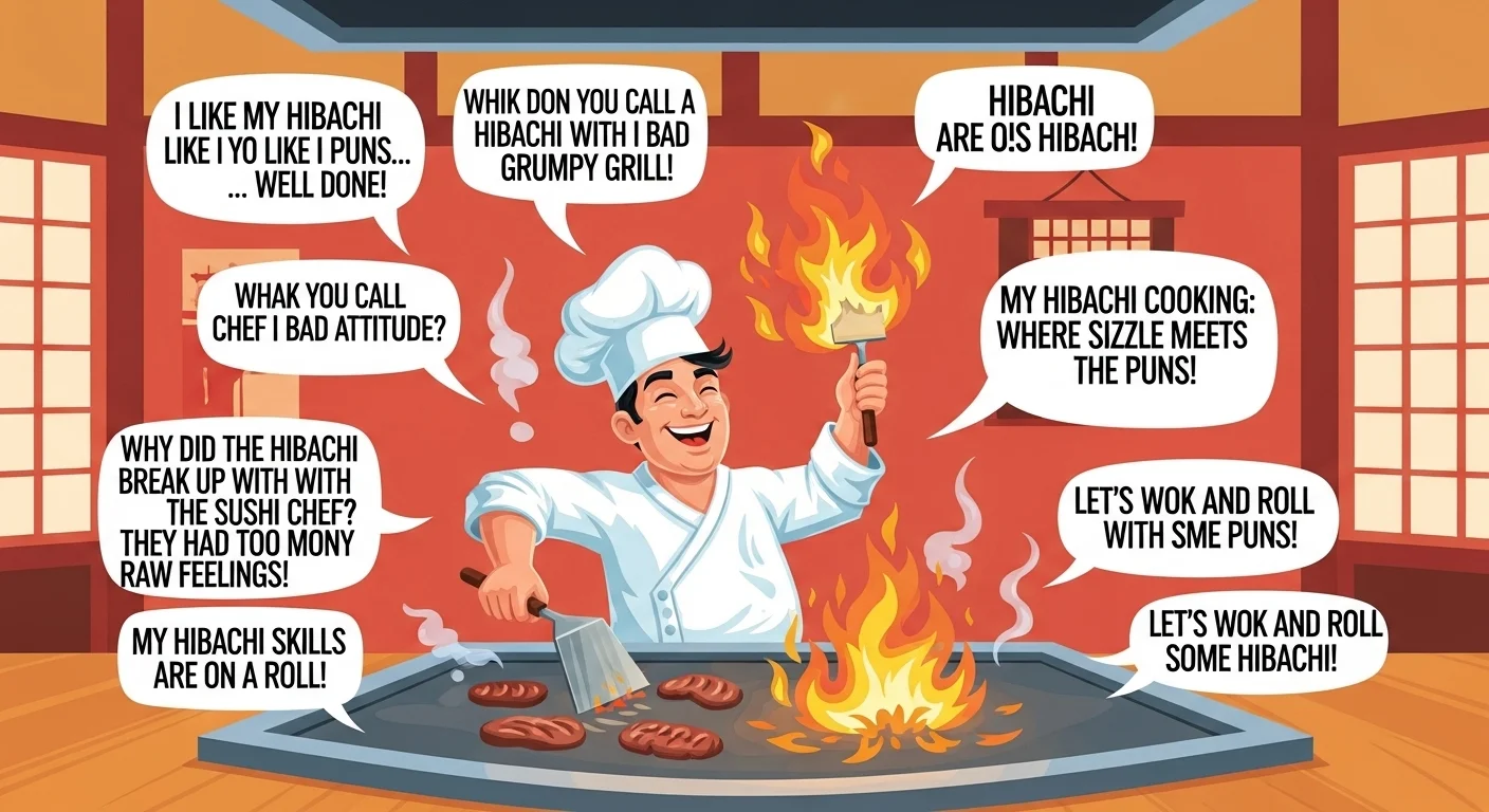 Chef Trick Humor (Shrimp Toss + Egg Roll)
