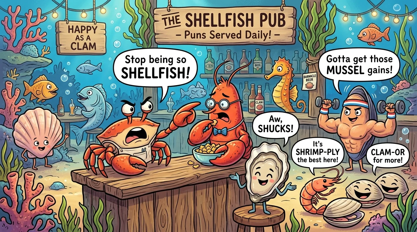 Shellfish Puns One-Liners