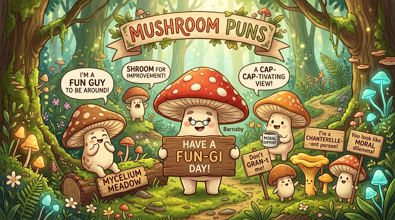 Seasonal Mushroom Humor