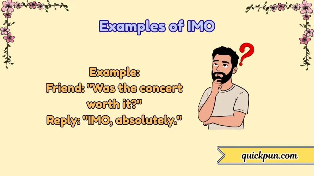 Examples of IMO