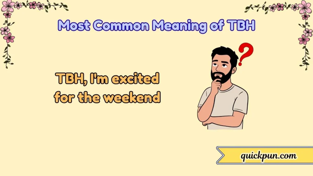 Most Common Meaning of TBH