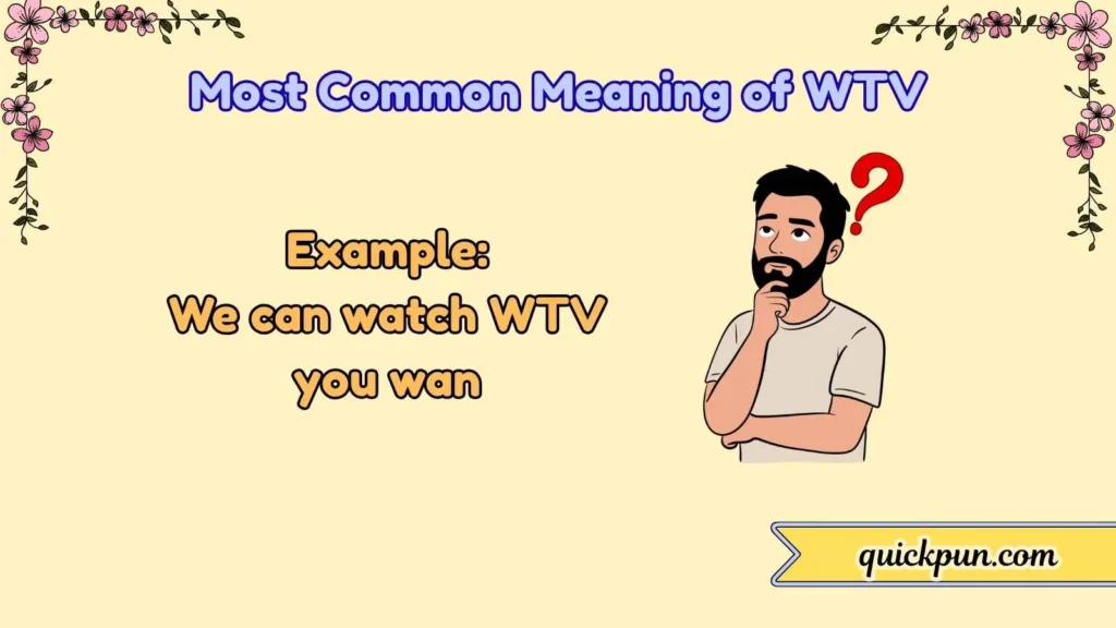 Most Common Meaning of WTV