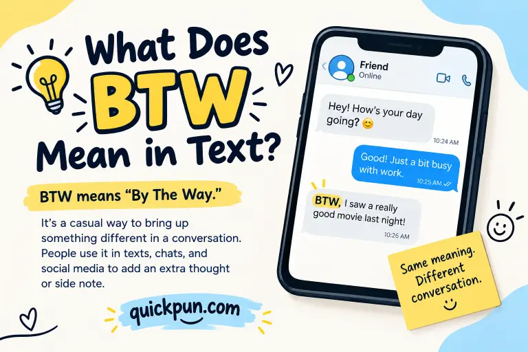 What Does BTW Mean in Text