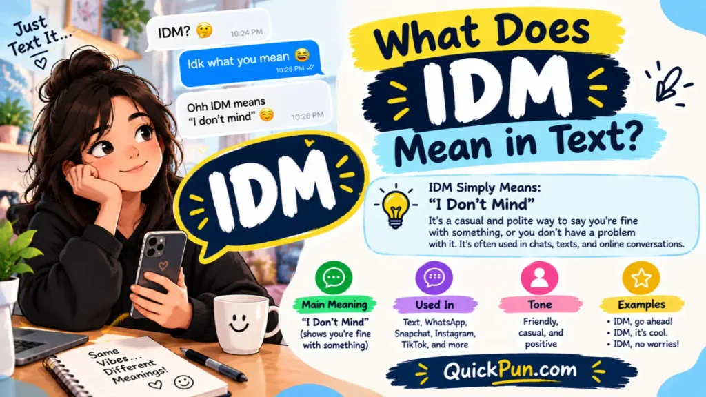 What Does IDM Meaning in Text Mean?