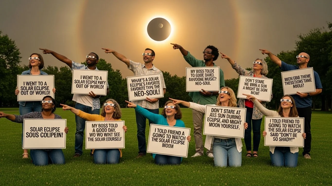 278+ Solar Eclipse Jokes That Are Out of This World 🌒😄 - Quickpun
