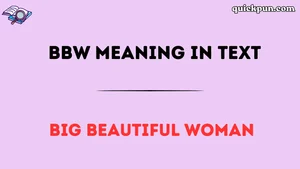 BBW Meaning in Text