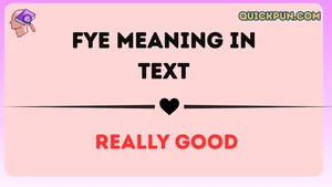 FYE Meaning in Text