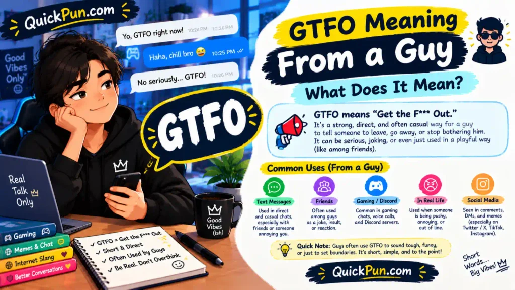 GTFO Meaning From a Guy
