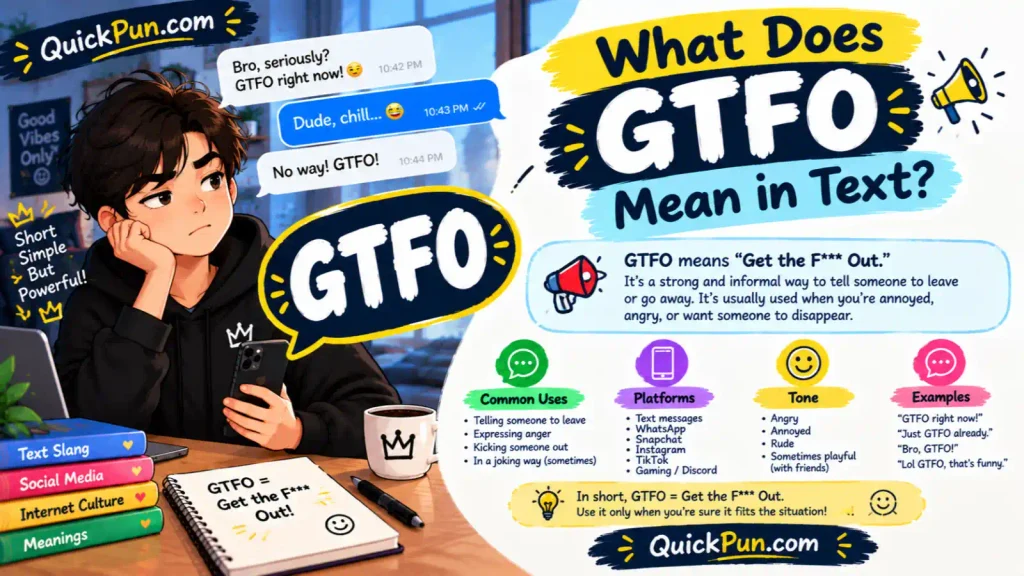 GTFO Meaning in Text