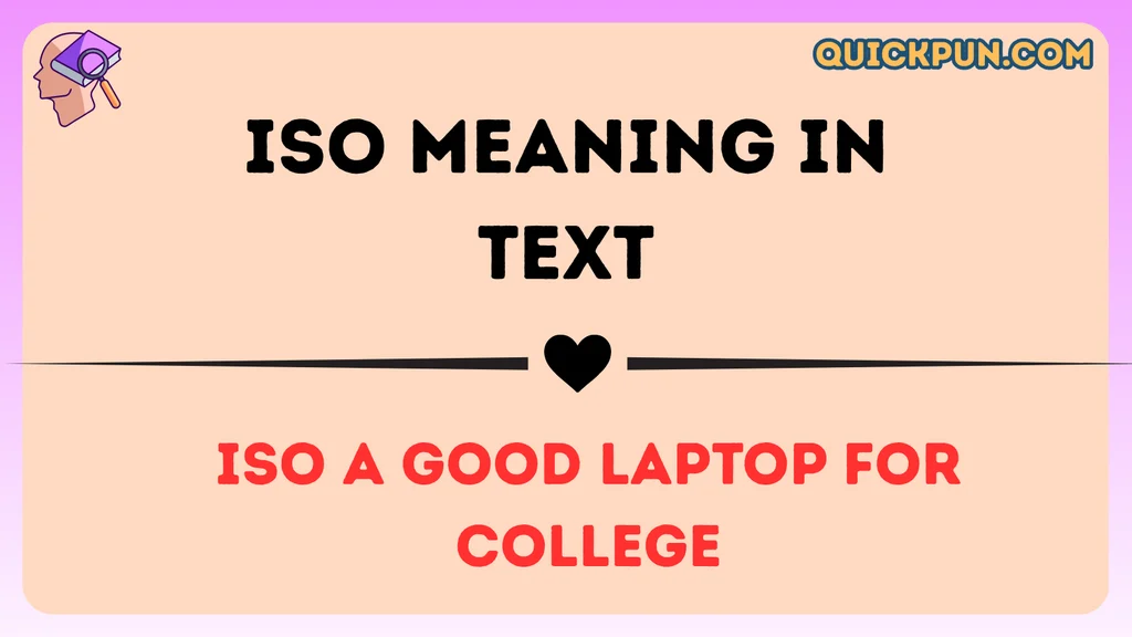 ISO Meaning in Text