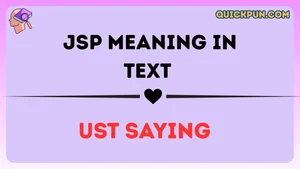 JSP Meaning in Text