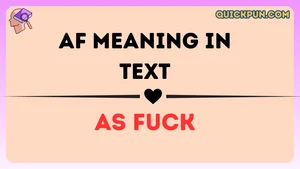 AF Meaning in Text