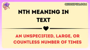 NTH Meaning in Text