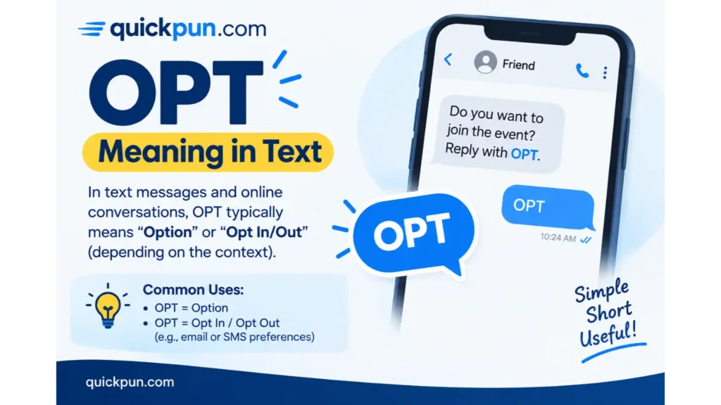OPT Meaning in Text