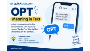 OPT Meaning in Text