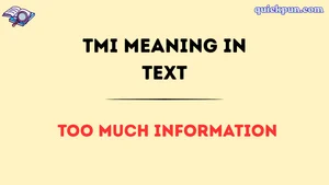 TMI Meaning in Text