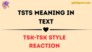 TSTS Meaning in Text