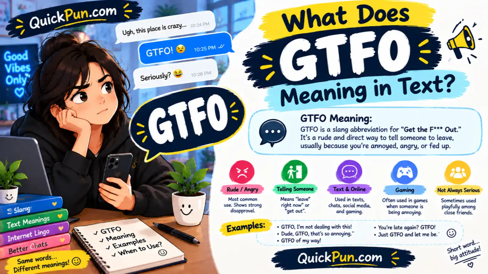 What Does GTFO Meaning in Text Mean?