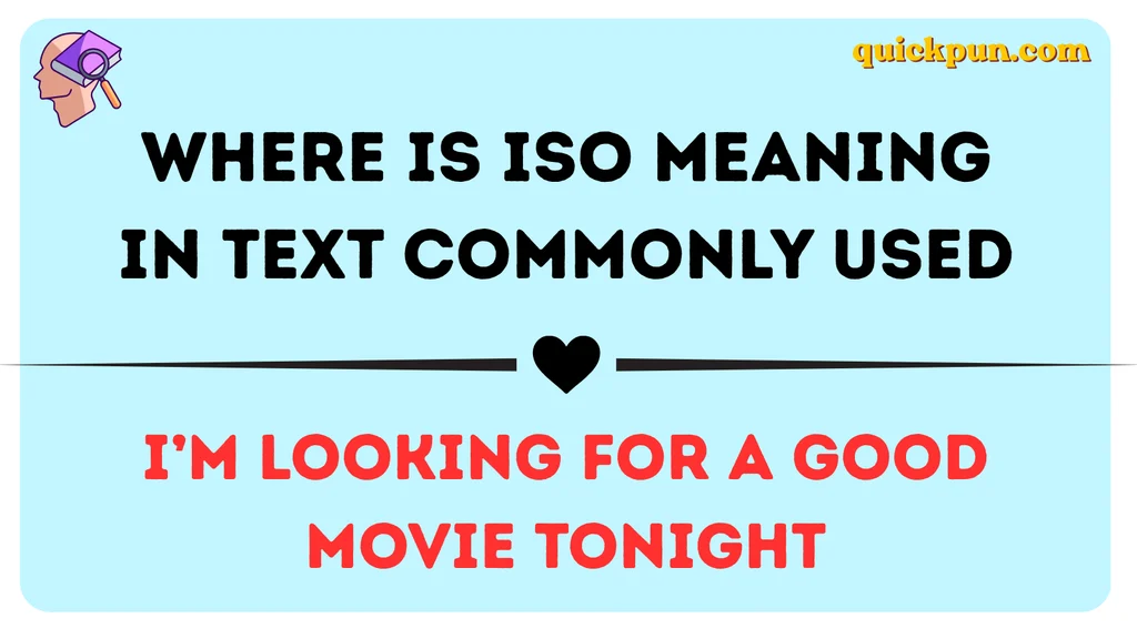 Where Is ISO Meaning in Text Commonly Used