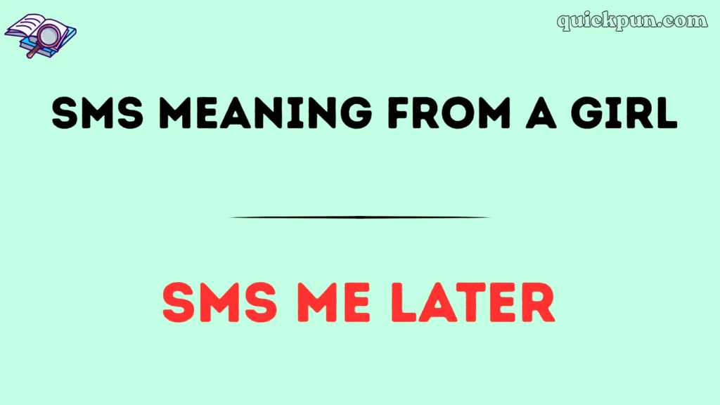 SMS Meaning From a Girl